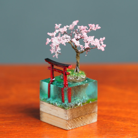 テラリウムブロック 沈んだ鳥居 春 1枚目の画像