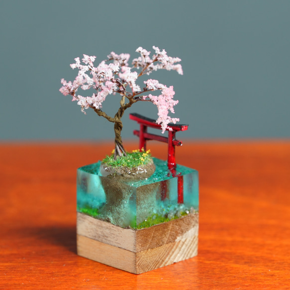 テラリウムブロック 沈んだ鳥居 春 2枚目の画像