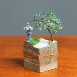 テラリウムブロック 石灯籠と小道 夏 2枚目の画像