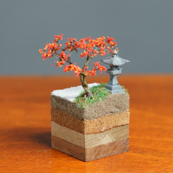 テラリウムブロック 石灯籠と小道 秋 2枚目の画像