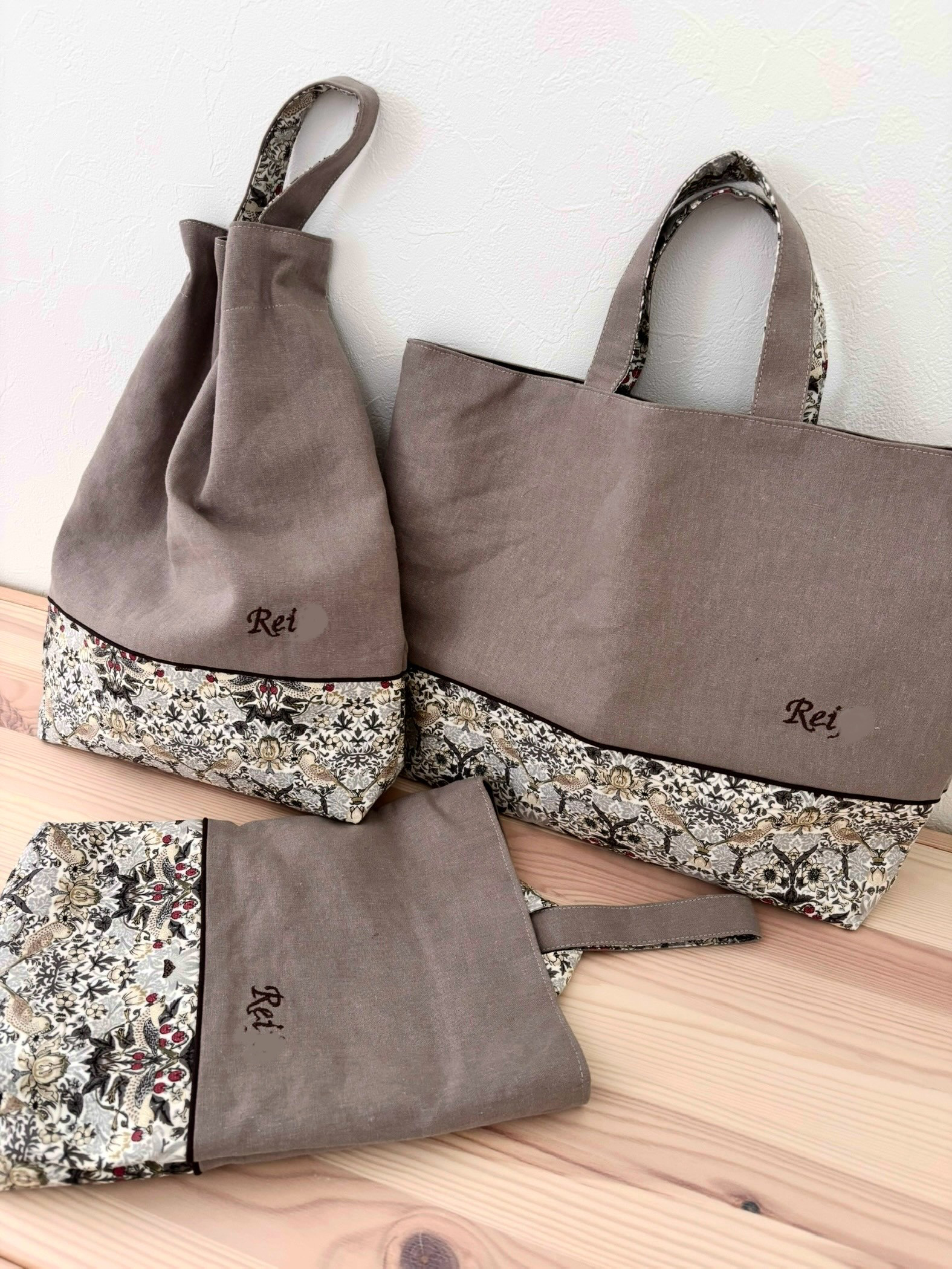 【 Morris入園入学セット〜いちご泥棒〜 】モリス 通園通学 入学準備 入園準備 名入れ