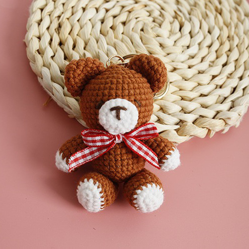 毛糸 手作り 編みぐるみ キーホルダー バッグチャーム 置物