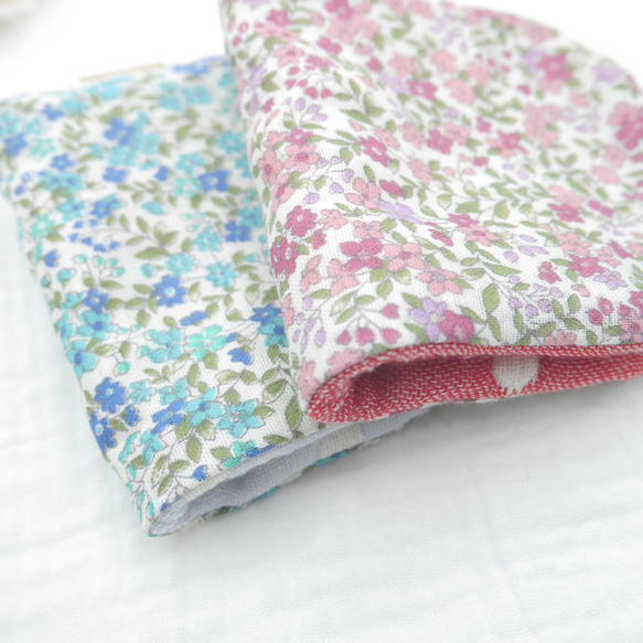 ふわもこハンカチ｜リトルフラワー-Little Flower-｜S・10×20cm｜ガーゼハンカチ｜敏感肌｜ギフト 3枚目の画像