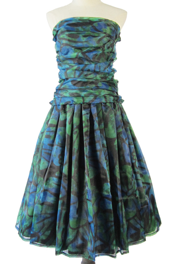 受注生産　オーダーメイド　パウスカート　チューブトップ　プリントオーガンジー nws00037