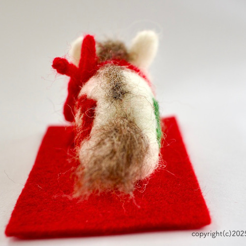 羊毛フェルト】干支 馬の置き物 可愛い 省スペース 羊毛フェルト だん