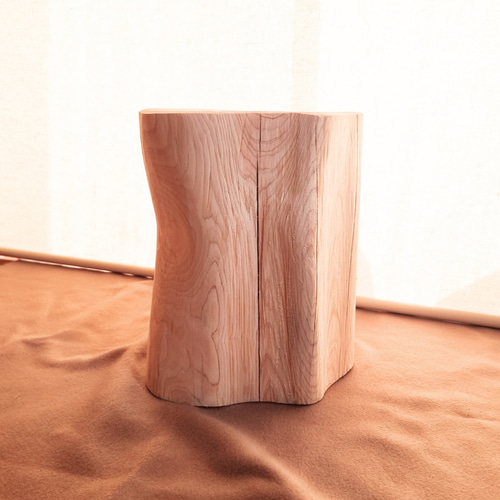 ナチュラルウッド・天然アロマ・切株スツール・テーブル・無垢無塗装