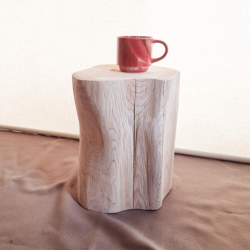 ナチュラルウッド・天然アロマ・切株スツール・テーブル・無垢無塗装