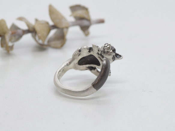 抱きつきフクロモモンガのシルバーリング 7枚目の画像