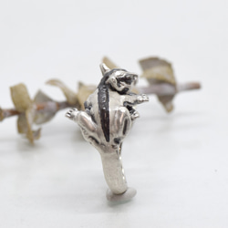 抱きつきフクロモモンガのシルバーリング 5枚目の画像