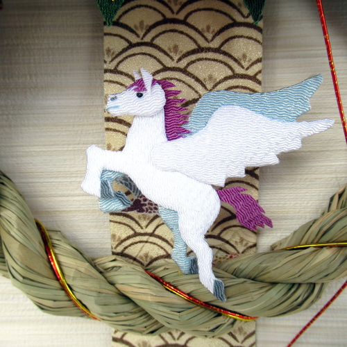 2026しめ縄☆ 正月飾り 午（うま）のお正月リース飾り 大26-3 リース