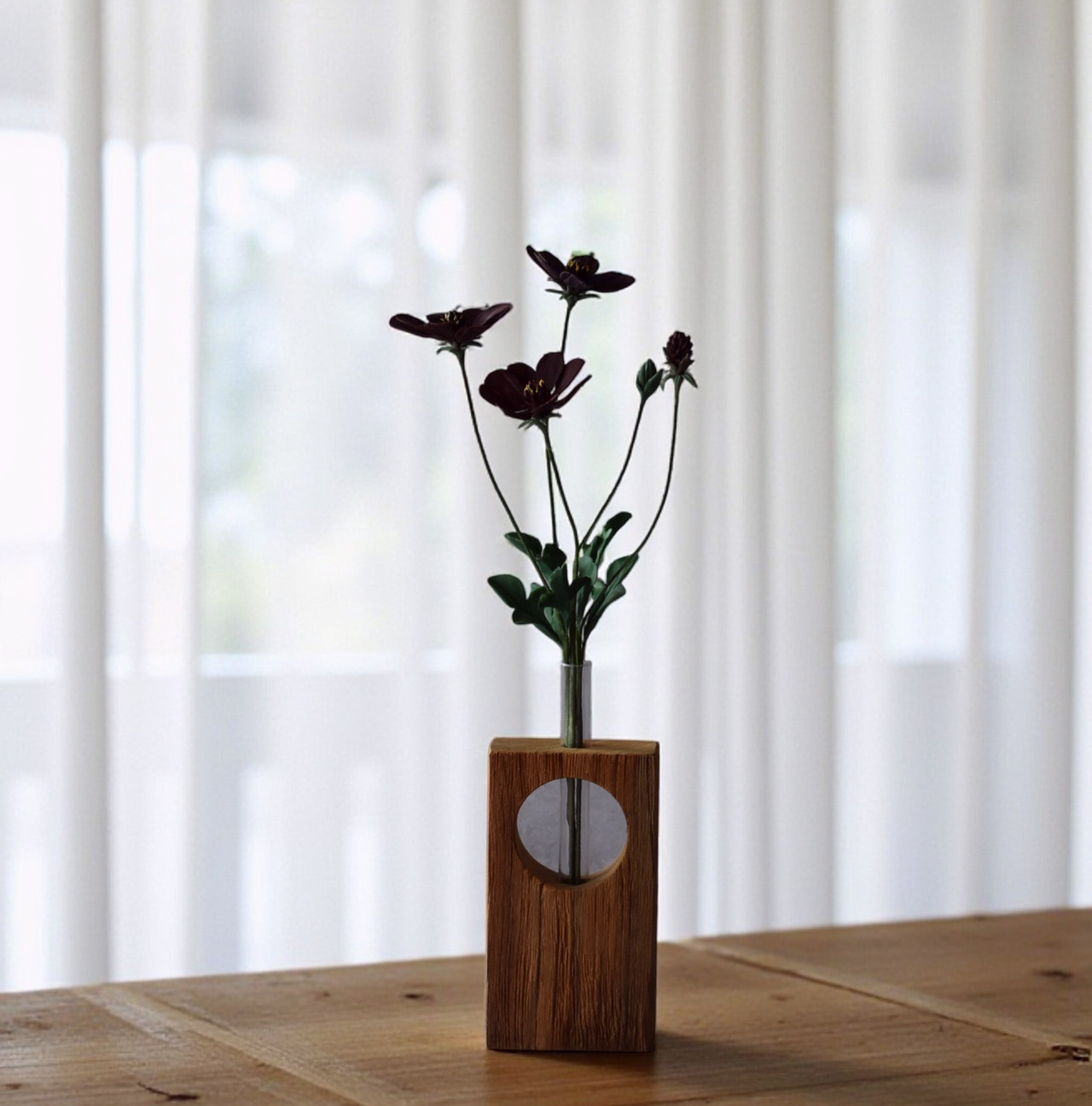 ◆粘土のお花◆　チョコレートコスモス・・・T1323