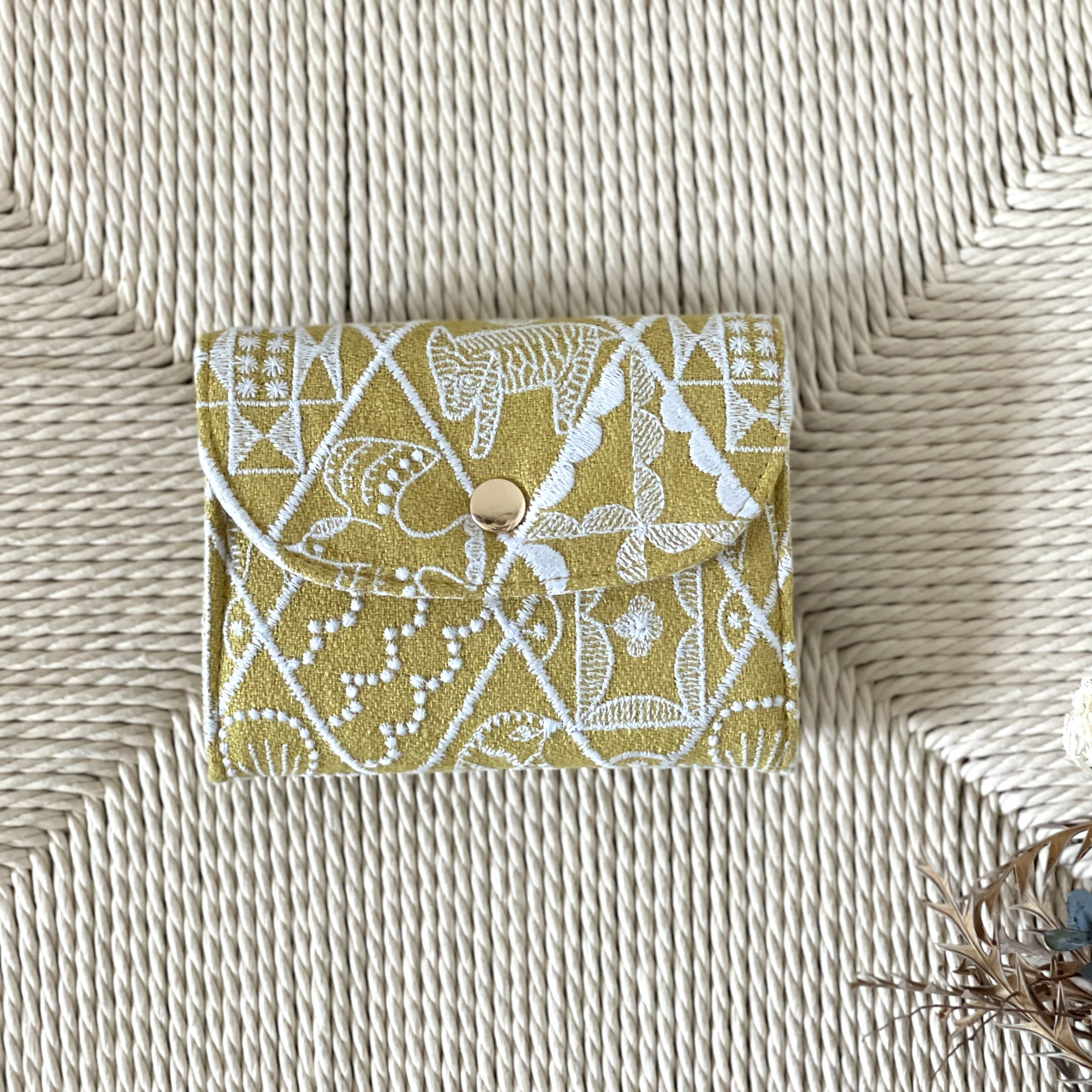 ⚮̈ミナペルホネン　symphony navy コンパクトウォレットS ミニ財布