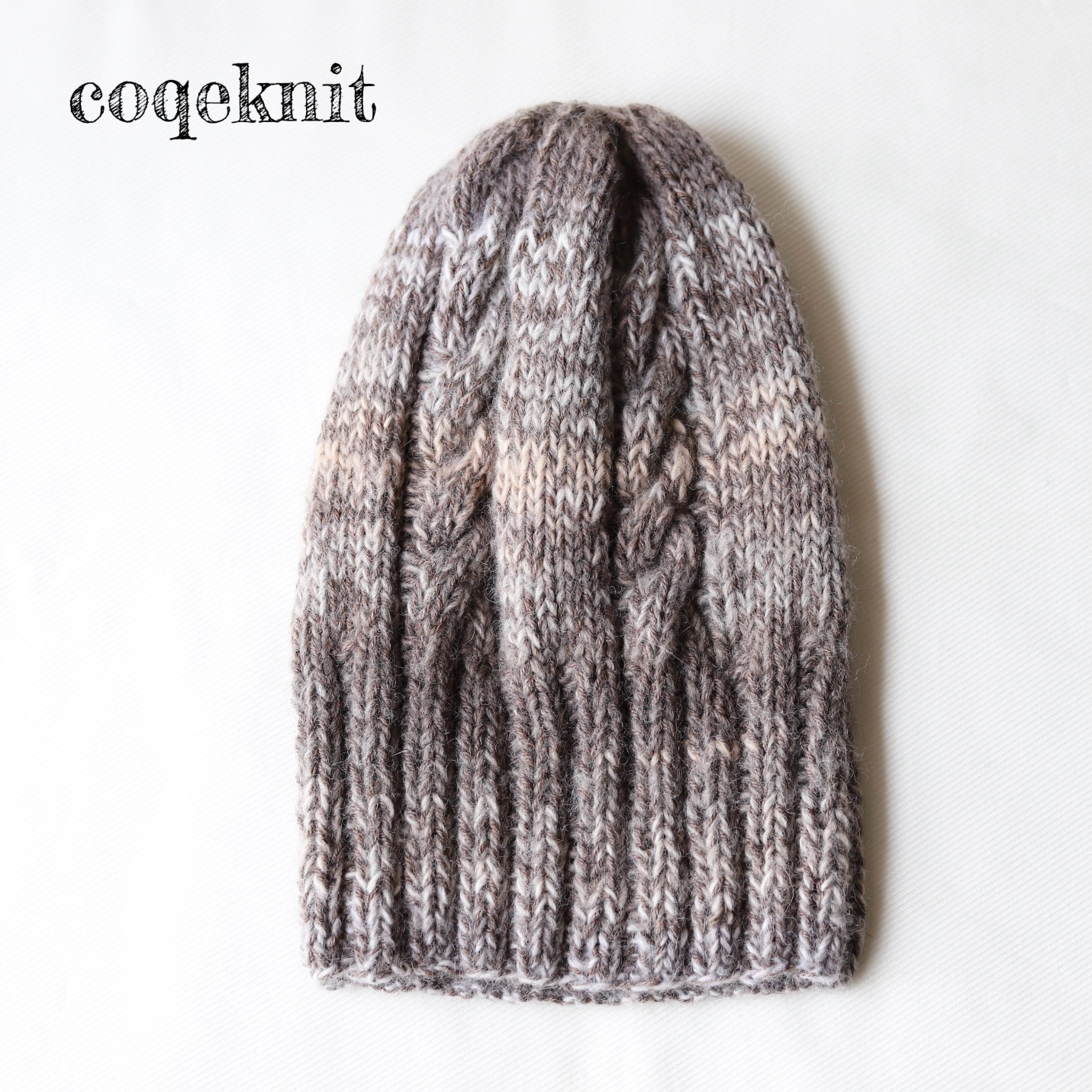 受注制作◇グラデーションニット帽◆ブラウン