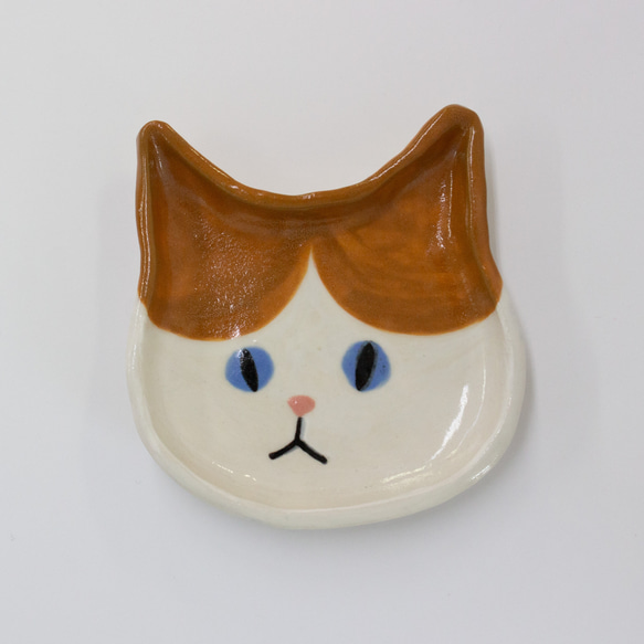 ハチワレ猫ちゃんの小皿（茶色） 小皿 アイビス工房 通販 19971743