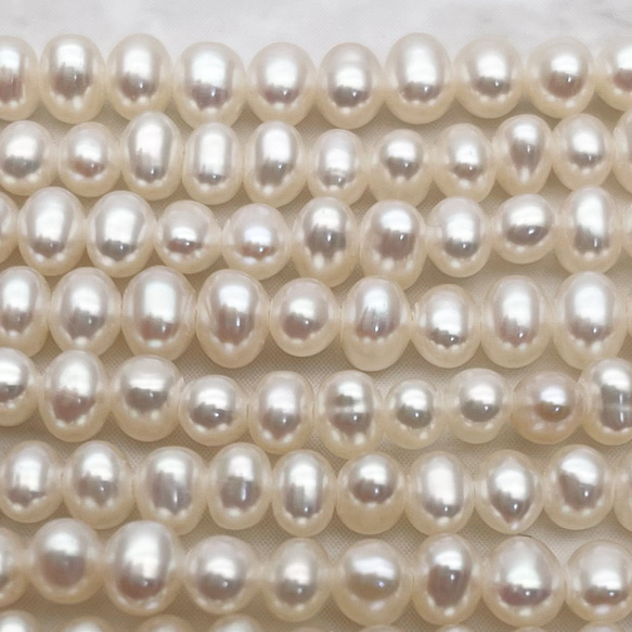 美麗 極小 淡水パール 真珠 3mm 4mm 19cm 小粒 ベビー ポテト tp0032 1枚目の画像