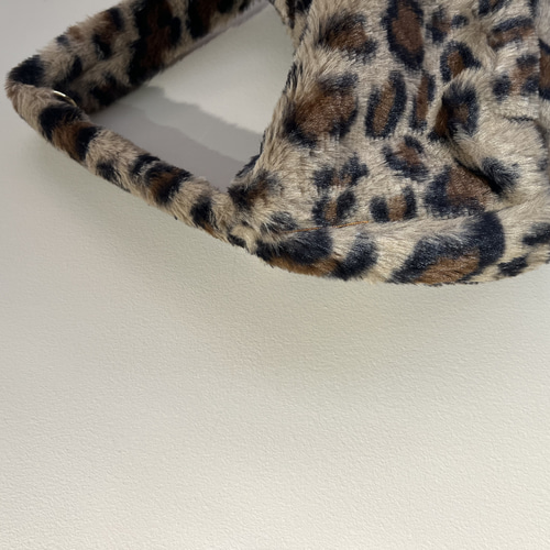 SALE 即発送4色ふわもこエコファーショルダーバッグヒョウ柄＆フラワー