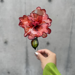 アネモネ【赤】#ディップフラワー#ディップアート#アメリカンフラワー