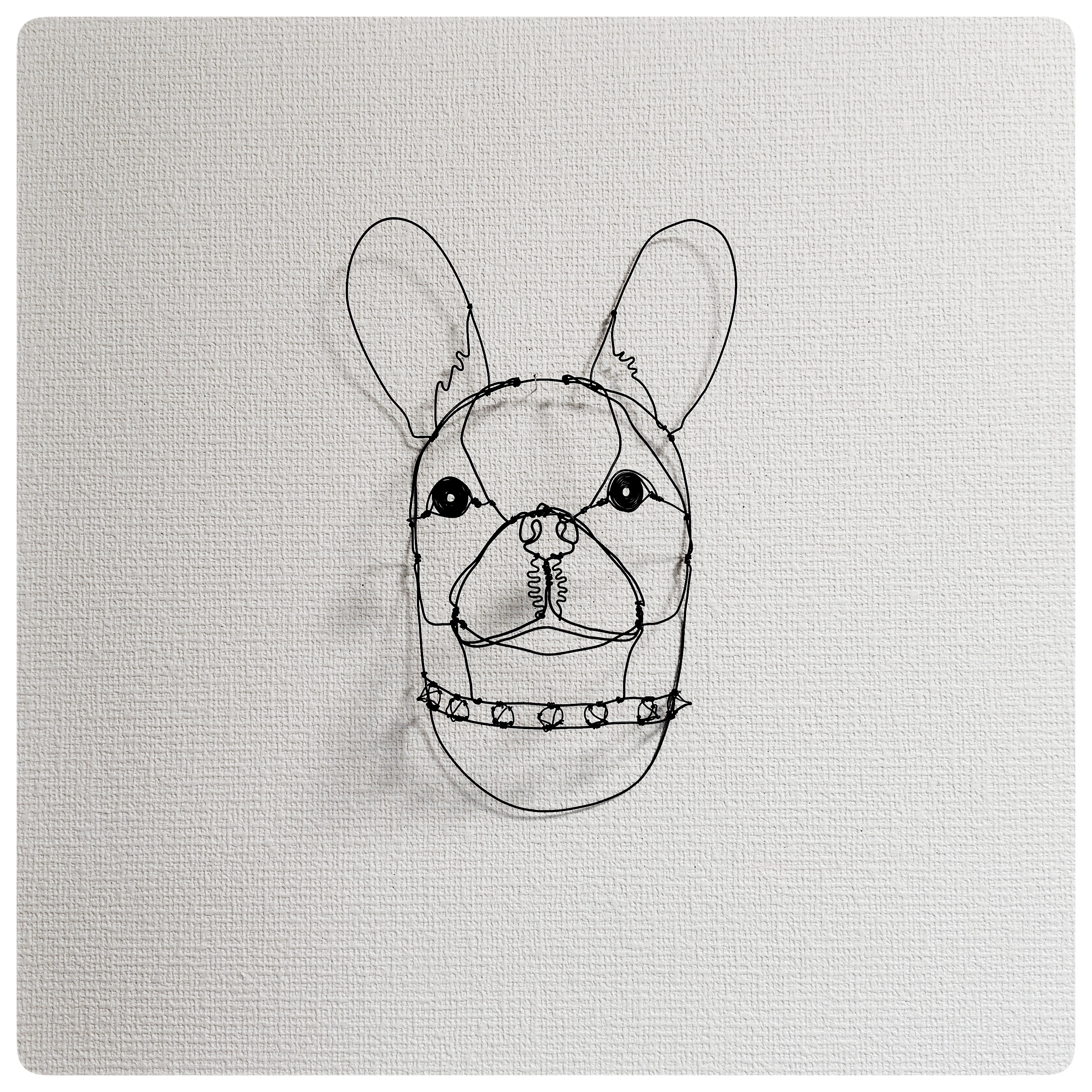 ワイヤーアート　フレンチブルドッグくん