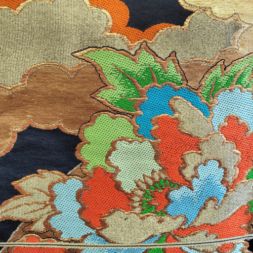 帯タペストリー お正月飾り 帯リメイク アンティーク タペストリー