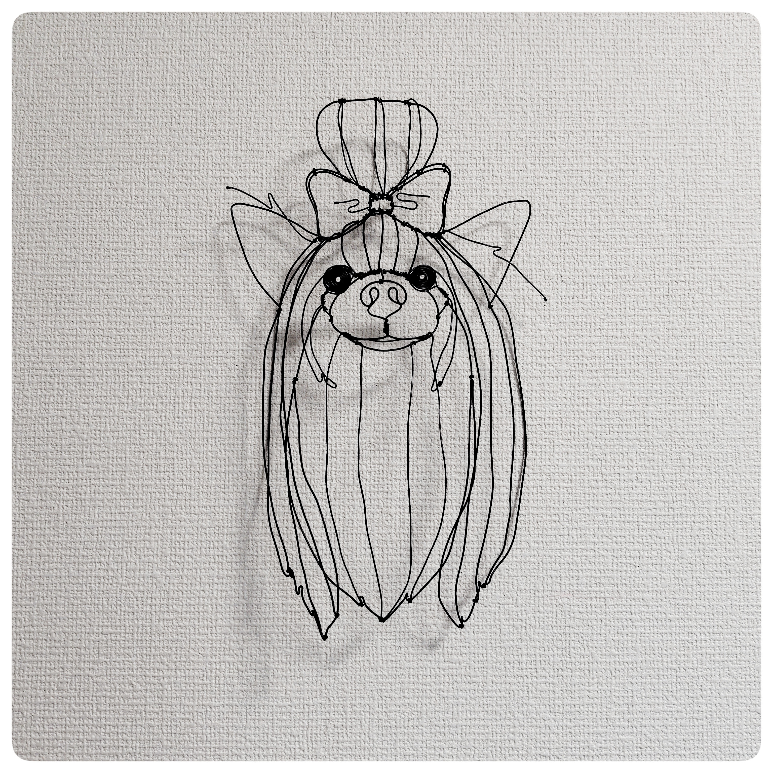 ワイヤーアート　ヨークシャー・テリアちゃん