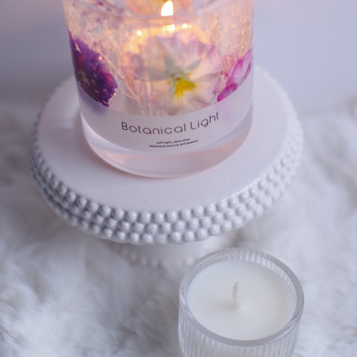 ✨ボタニカルキャンドルホルダーとアロマキャンドルセット✨ フリル