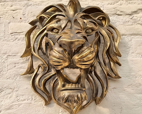 壁掛けアート インテリア 大型ライオンヘッド 壁装飾 彫刻 3D 樹脂