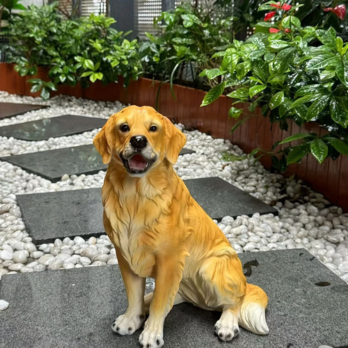 ゴールデンレトリバー 置物 オブジェ ガーデニング インテリア 犬 動物