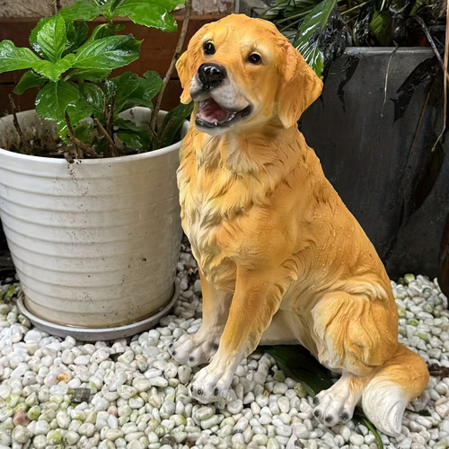 ゴールデンレトリバー 置物 オブジェ ガーデニング インテリア 犬 動物