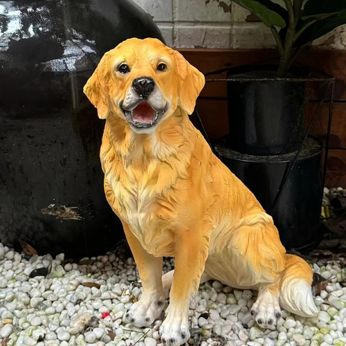 ゴールデンレトリバー 置物 オブジェ ガーデニング インテリア 犬 動物