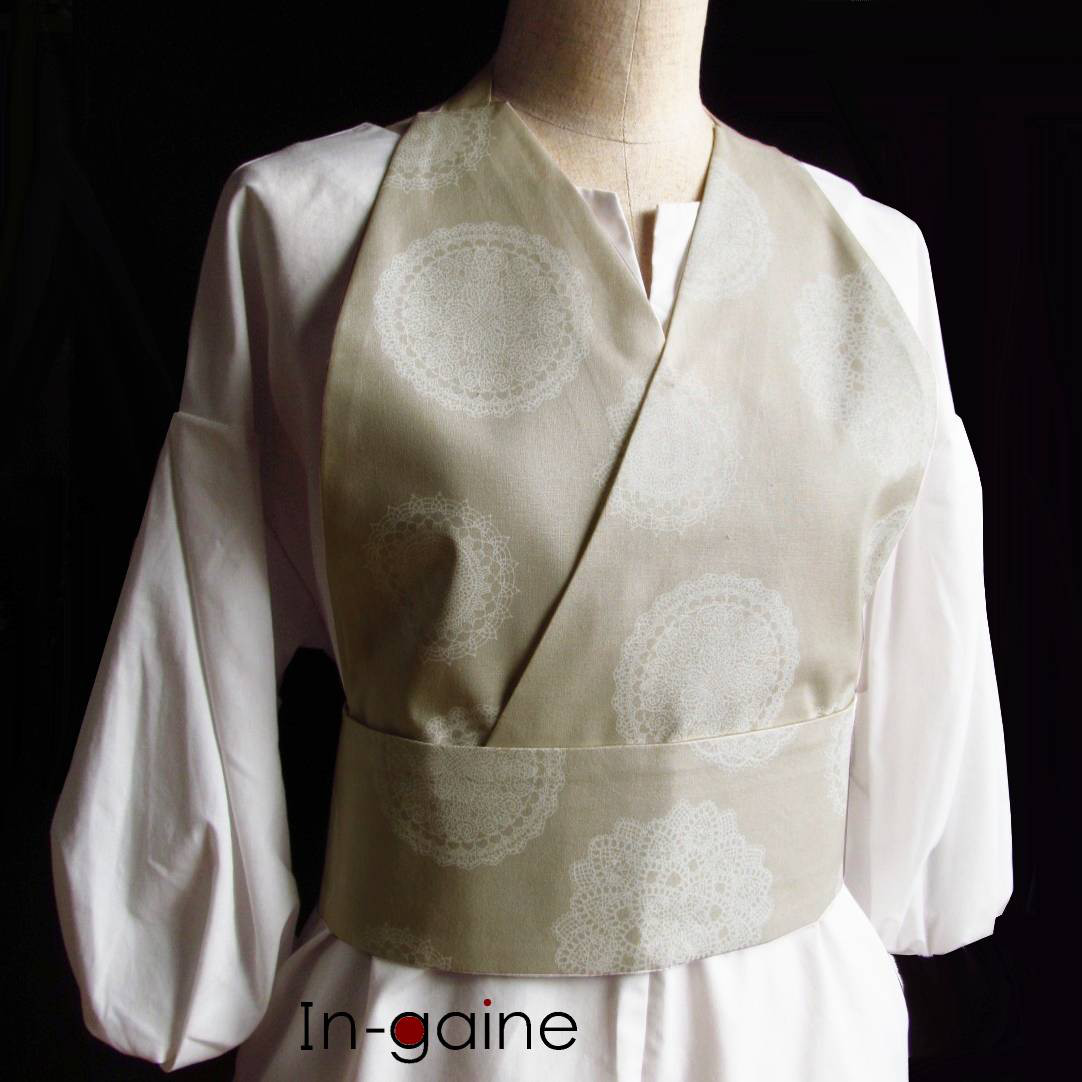 【稽古着】茶道用稽古着(レース柄)KK-020BL