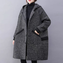 大人が着たいお洒落なウールコート イタリア製ウール100％チェック柄