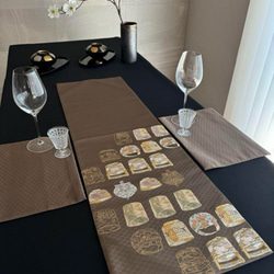 ランチョンマット(高級正絹袋帯リメイク)新品未使用 ◼︎56◼︎一点物 高級袋帯 全て正絹 ランチョンマット4枚セット【帯