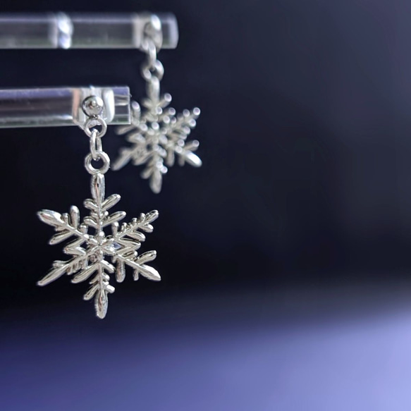 ［特集掲載］雪の結晶～本物の雪の輝き～　ブレスレット・イヤリング（ピアス）　ホリデーボックス2025　クリスマスコフレ 3枚目の画像