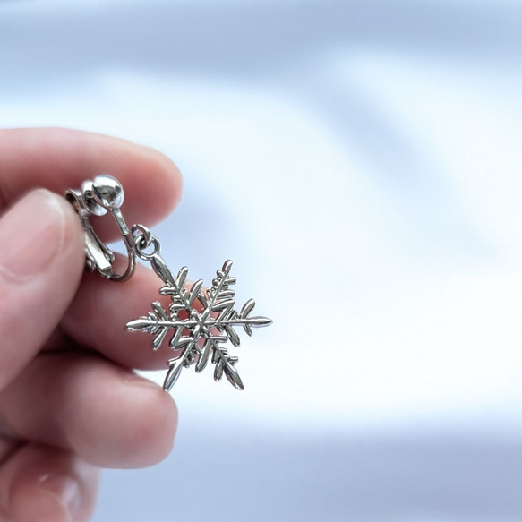 ［特集掲載］雪の結晶～本物の雪の輝き～　ブレスレット・イヤリング（ピアス）　ホリデーボックス2025　クリスマスコフレ 5枚目の画像
