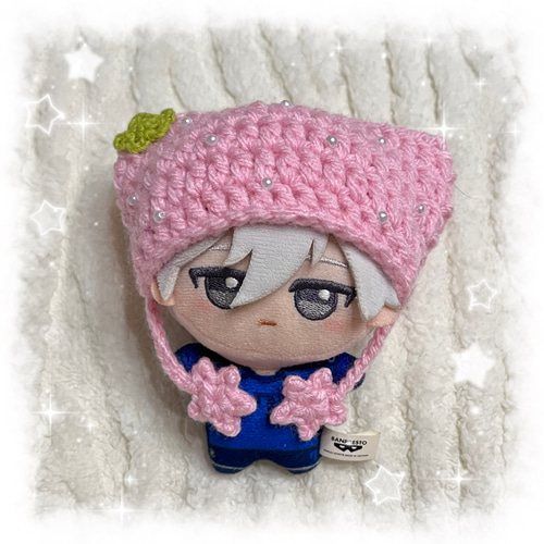 編み物 ちびぐるみ用 ぬい服 猫耳ニット帽 オーダーページ 編み物 ちびぐるみ用 ぬい服 猫耳ニット帽 オーダーページ 全15色【ちび