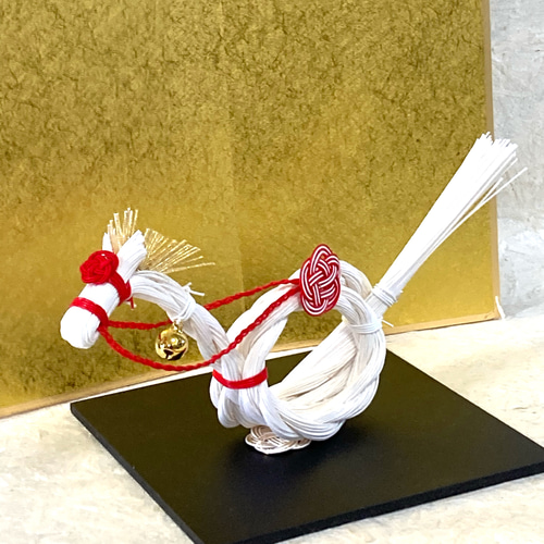 翌日発送』＂水引しめ縄で作った『福鈴を付けた干支午』＂水引の縁起物