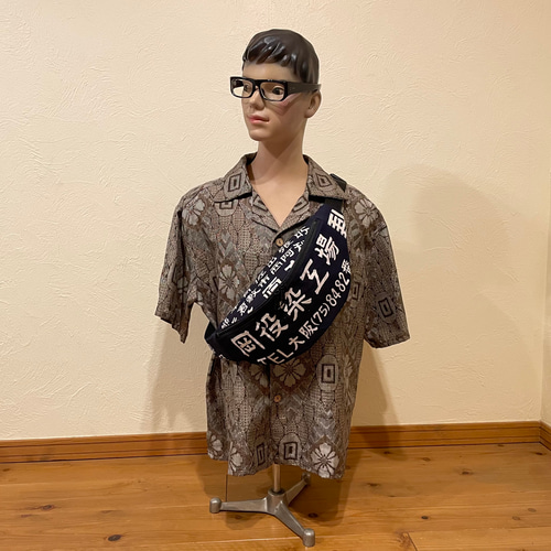 前掛け リメイク ボディーバッグ 前掛けバッグ ウエストポーチ ボディ