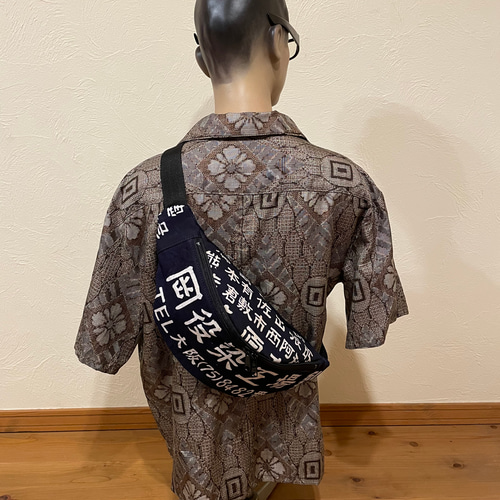 前掛け リメイク ボディーバッグ 前掛けバッグ ウエストポーチ ボディ