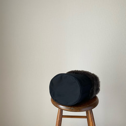 2WAY［取外し可］グレーファーアタッチメント 帆布トートバッグ ブラック パラフィン加工 9枚目の画像