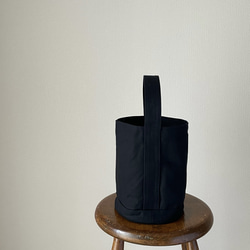 2WAY［取外し可］グレーファーアタッチメント 帆布トートバッグ ブラック パラフィン加工 10枚目の画像