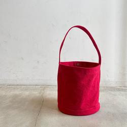 赤いベリーのくったり帆布のトートバッグ 5枚目の画像