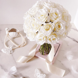 ピオニーとローズのブーケ 芍薬ブーケ ピンク＆ホワイト ウエディング