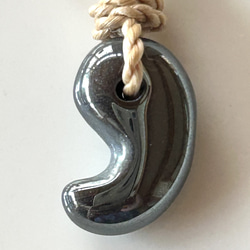 守護の石】神居古潭石『飛龍』☆ブラック☆ペンダントトップ 精麻より