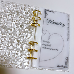 weeklyバインダー貯金 Saving リフィル A6サイズ 7枚 上品 大人 ハート