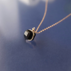 選べる金具 》美しい黒。ブラックオニキス6mmピアス or