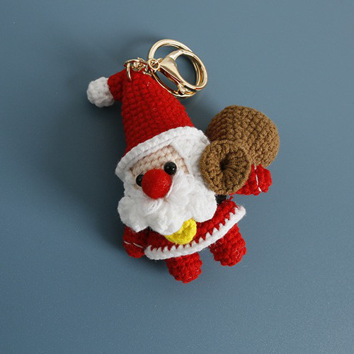 毛糸 手作り 編みぐるみ 人形 バッグチャーム 置物【クリスマス限定