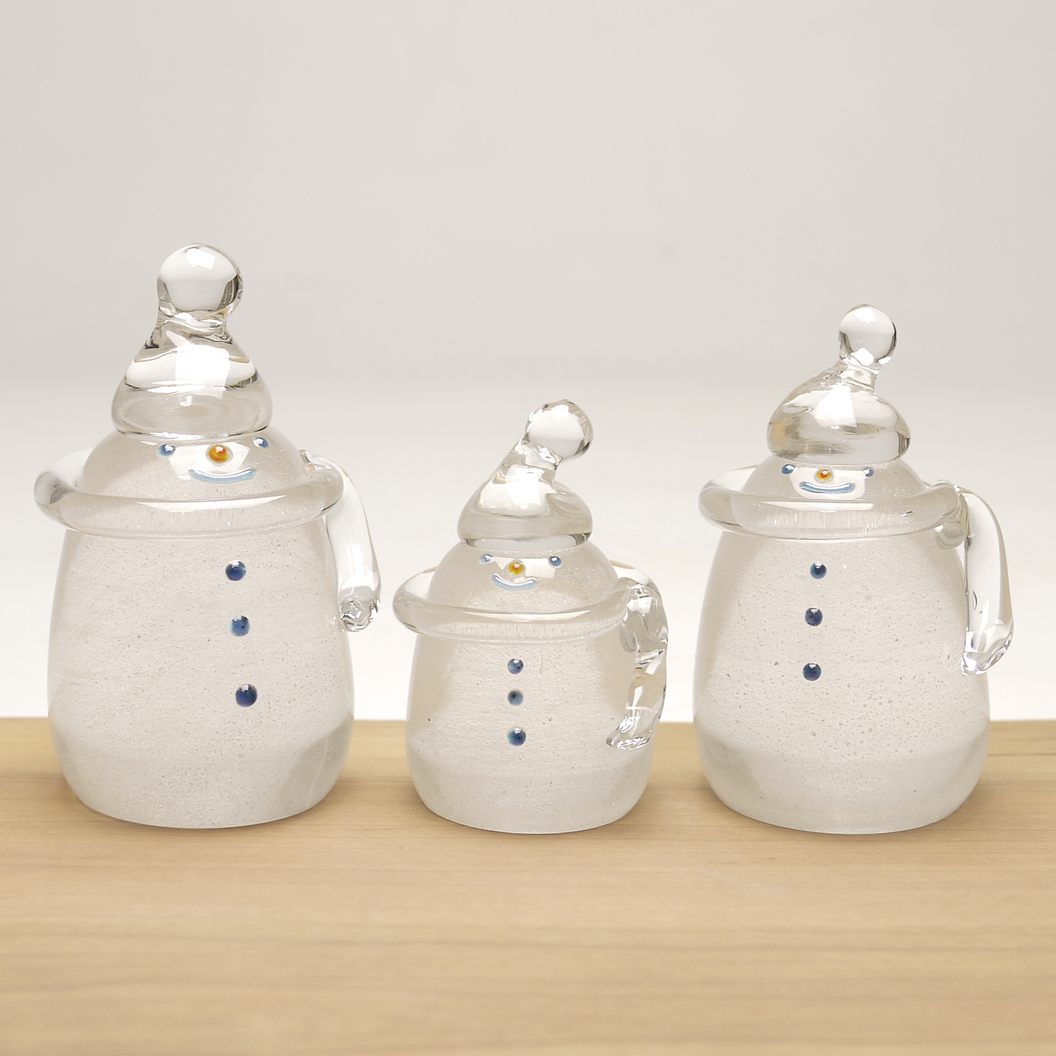 スノーマンマフラー　３人家族セット（クリアー）～送料無料