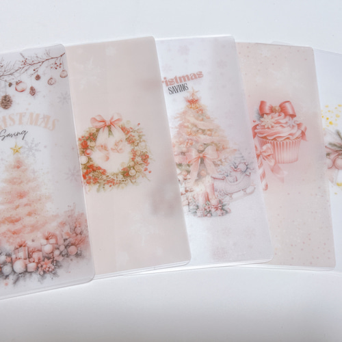 バインダー貯金 Saving リフィル A6サイズ 5枚 christmas 限定 可愛い