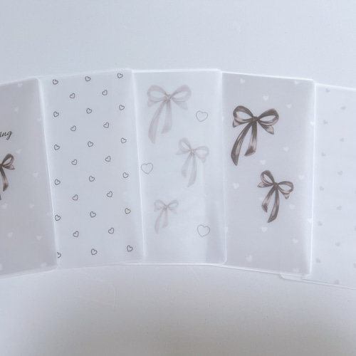 韓国♡アクリルバインダー♡グレーリボン♡A6貯金SAVING A6アクリルバインダーsavingバインダー貯金 リフィル ブックマーク