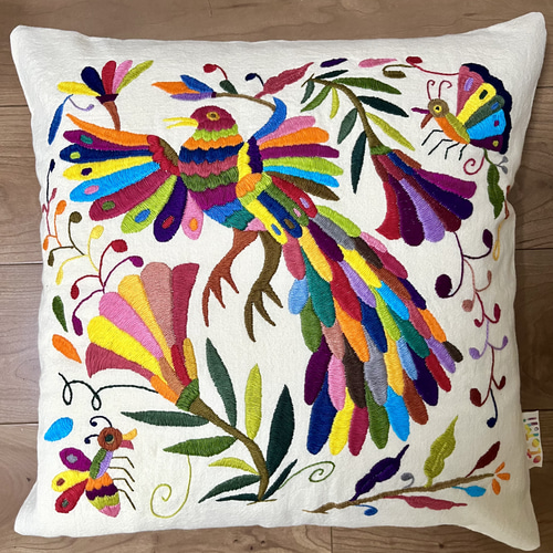 花と蝶のメキシコ伝統テナンゴ刺繍クッションカバー 2025年最新】メキシコ クッションカバーの人気アイテム - メルカリ 花
